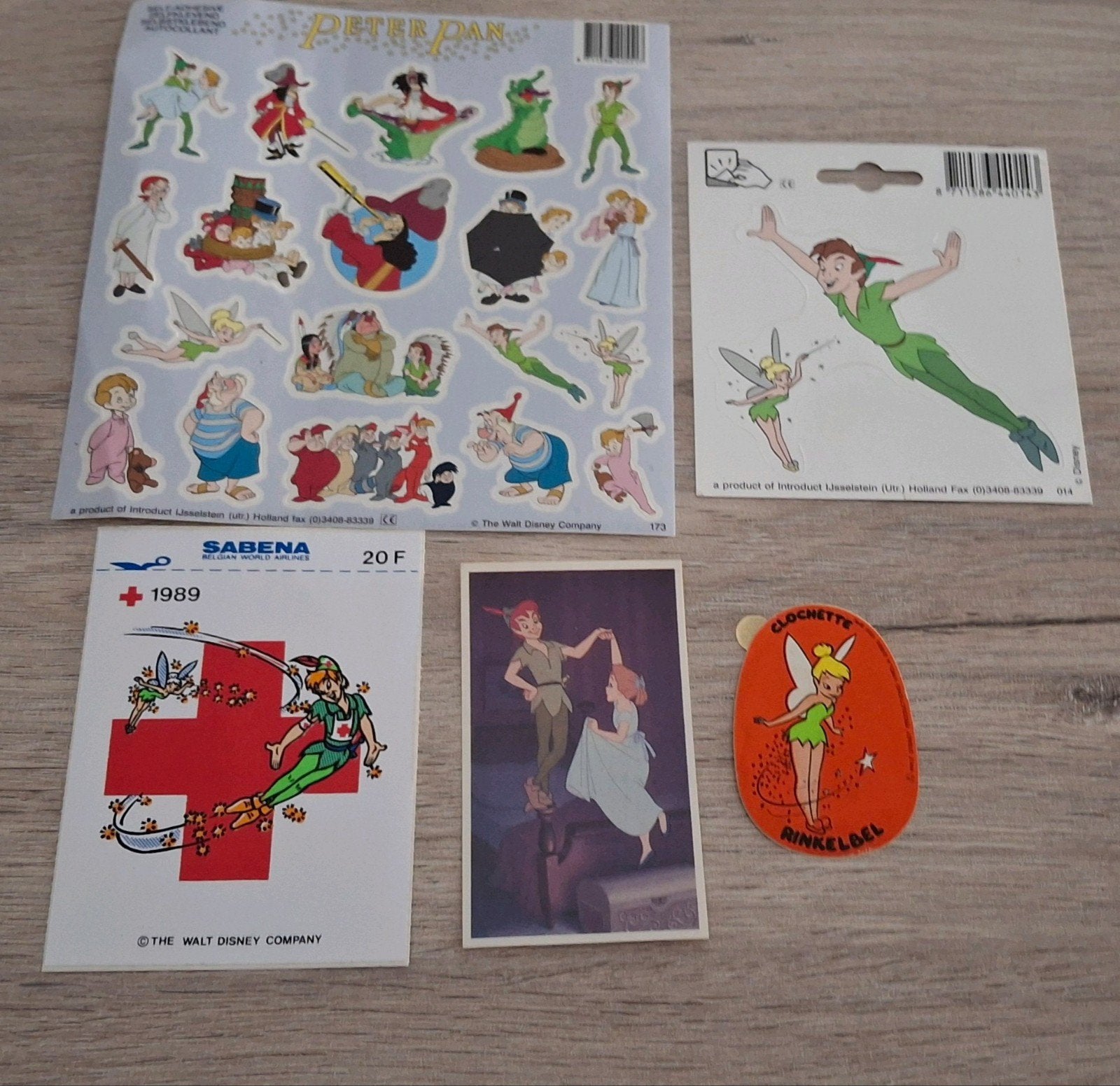 Lot d'autocollants Disney Peter Pan Thinker Bell Tinkerbell, Collections, Enlèvement ou Envoi, Comme neuf, Bande dessinée ou Dessin animé