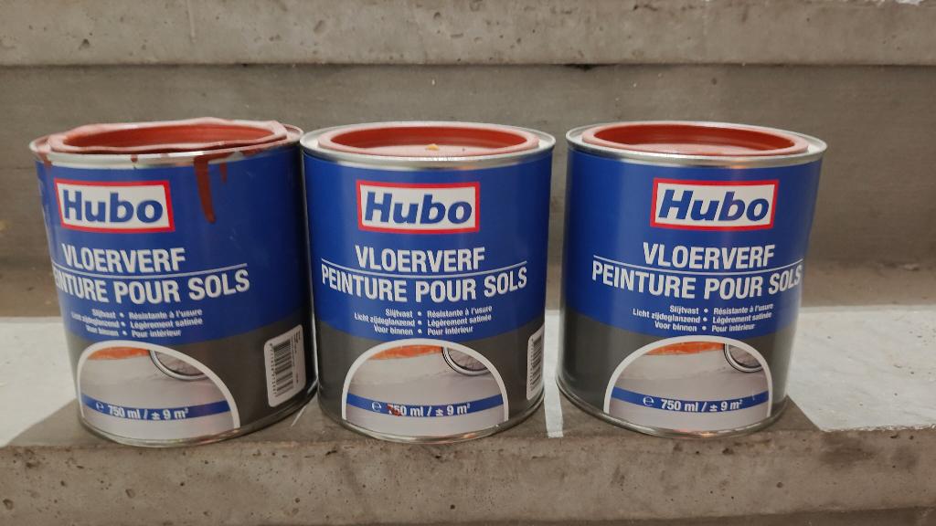 Hubo Vloerverf Binnen – 2,5 potten – Slijtvast, Bricolage & Construction, Enlèvement ou Envoi, Neuf