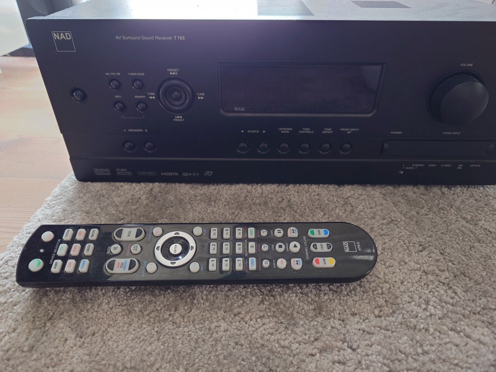 NAD T765 + HTR 8 remote, Ophalen