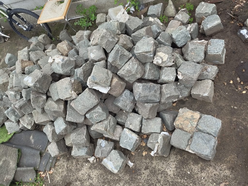 Gratis Kasseien, Tuin en Terras, Grind, Keien en Split, Ophalen, Overige materialen, Zo goed als nieuw, Kei