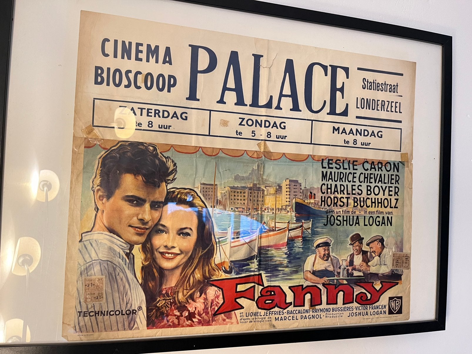 Originele vintage bioscoopaffiche (circa 1961–1963), Enlèvement ou Envoi, Avec cadre, Rectangulaire horizontal, A1 jusqu'à A3