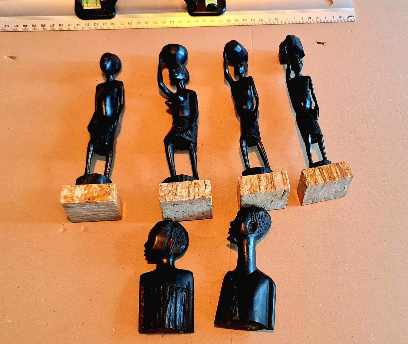lots de 6 magnifiques sculptures africaines anciennes, Afrique, Bois, Enlèvement ou Envoi, Fait main