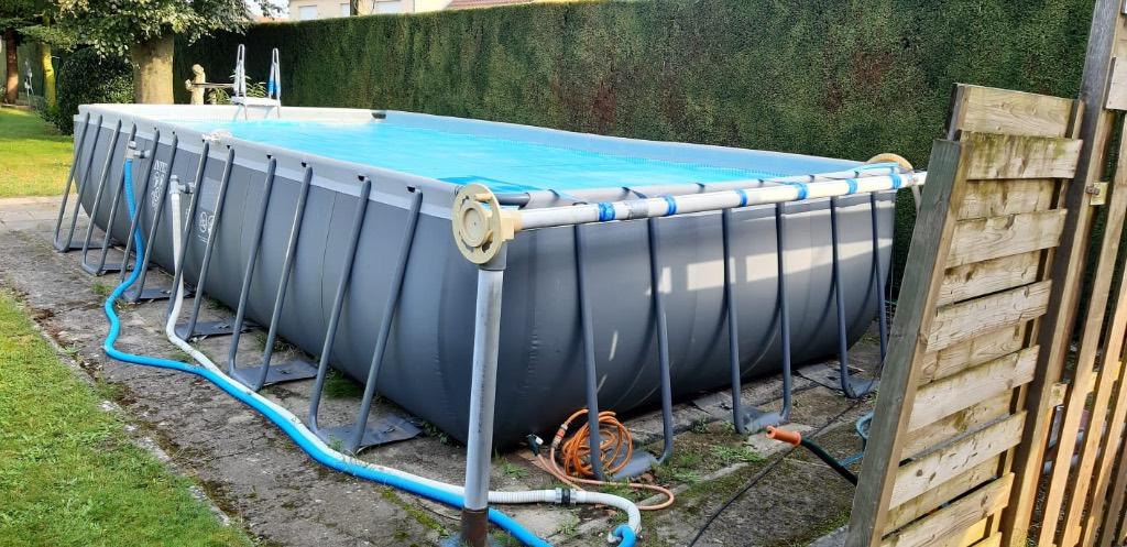 Opzetzwembad, 300 cm of meer, Zo goed als nieuw, Rechthoekig, Ophalen