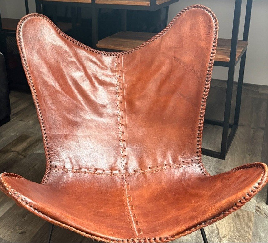 chaises cuir brun comme neuve, Maison & Meubles, Enlèvement, Cuir