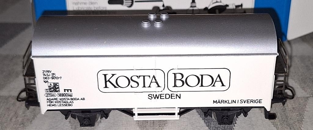 Märklin HO 4415 koelwagon "Kosta Boda" van de SJ, Ophalen of Verzenden, Zo goed als nieuw, Wagon, Märklin