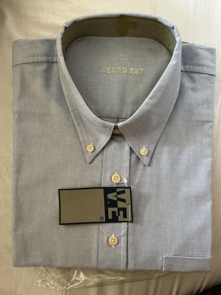 Chemise neuve, taille XL, longues manches, Vent D'Est, Enlèvement, Bleu, Chemise