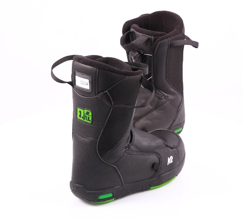 33 EU kinder snowboardschoenen K2 VANDAL, BOA, BLACK/green, Sport en Fitness, Verzenden, Gebruikt, Schoenen