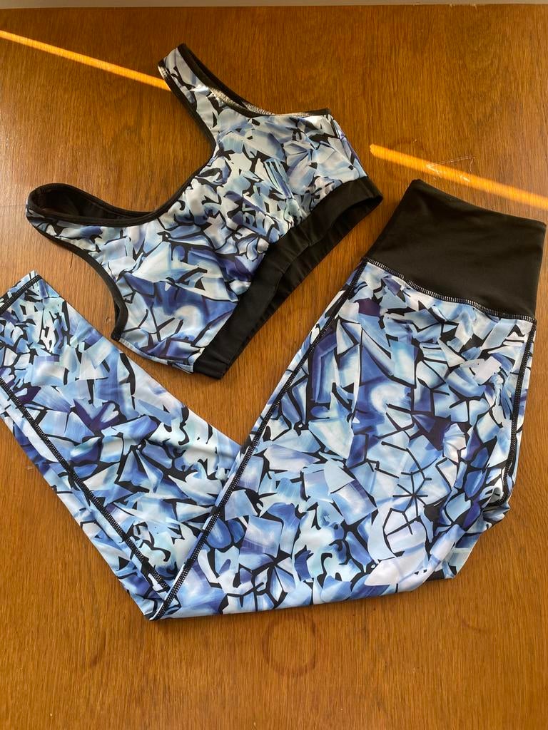 Sportset — Sportbeha + legging, Blauw, Ophalen of Verzenden, Maat 36 (S), Shein