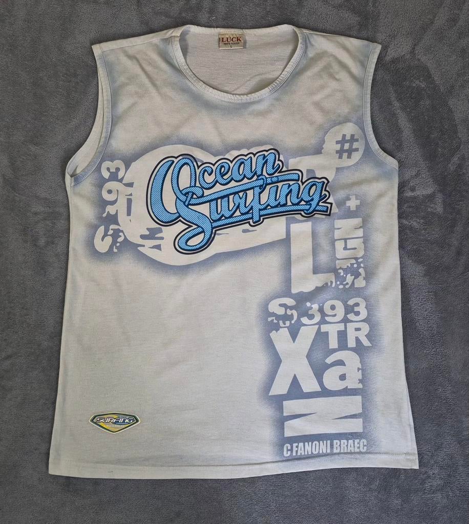 Tanktop voor oceaansurfen - stijl skater/surfkleding, maat L, Maat 52/54 (L), Verzenden, Wit, H&M