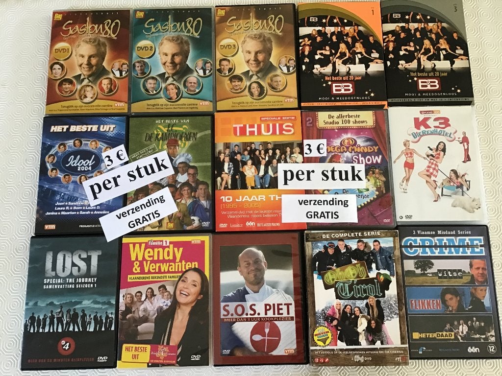 15 dvd's tv en series 3 € met gratis verzending, Cd's en Dvd's, Ophalen of Verzenden, Zo goed als nieuw