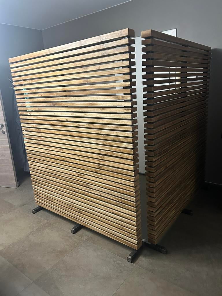 Set van 2 houten verdelers met claustra-schermontwerp, Huis en Inrichting, Ophalen, Zo goed als nieuw