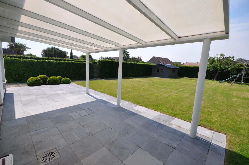 Aluminium wit gelakte terrasoverkapping - 6m x 3m, Tuin en Terras, Ophalen, Gebruikt, Overige typen