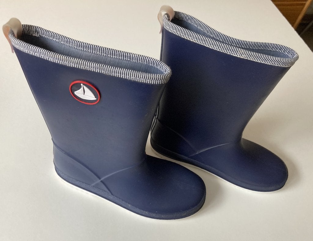 Bottes en caoutchouc bleu (pointure 35) - comme neuf, Comme neuf, Enlèvement, Bottes, Garçon ou Fille