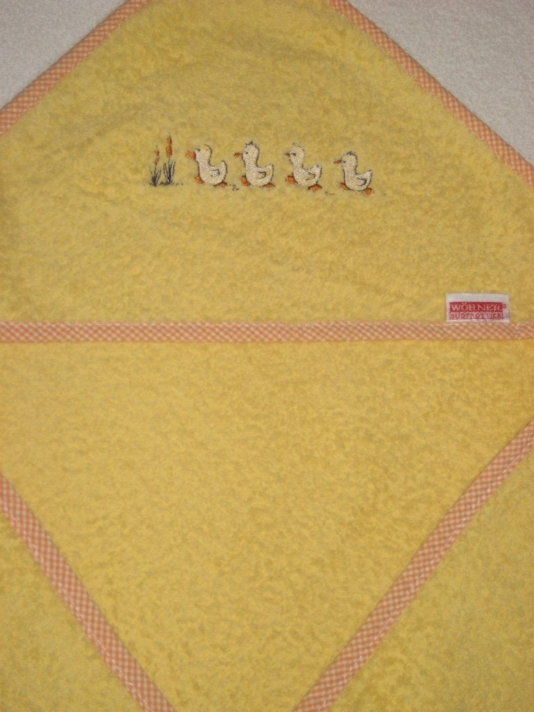 Cape pour bébé avec canards + serviette idem (jaune), Enlèvement ou Envoi, Utilisé, Autres types