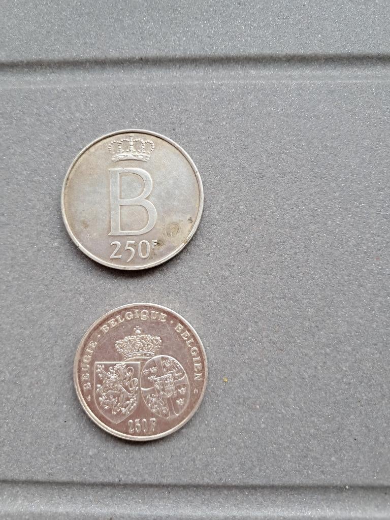 pièce 250 BF = pièce commémorative de Boudewijn, Enlèvement ou Envoi, Monnaie en vrac, Argent, Argent