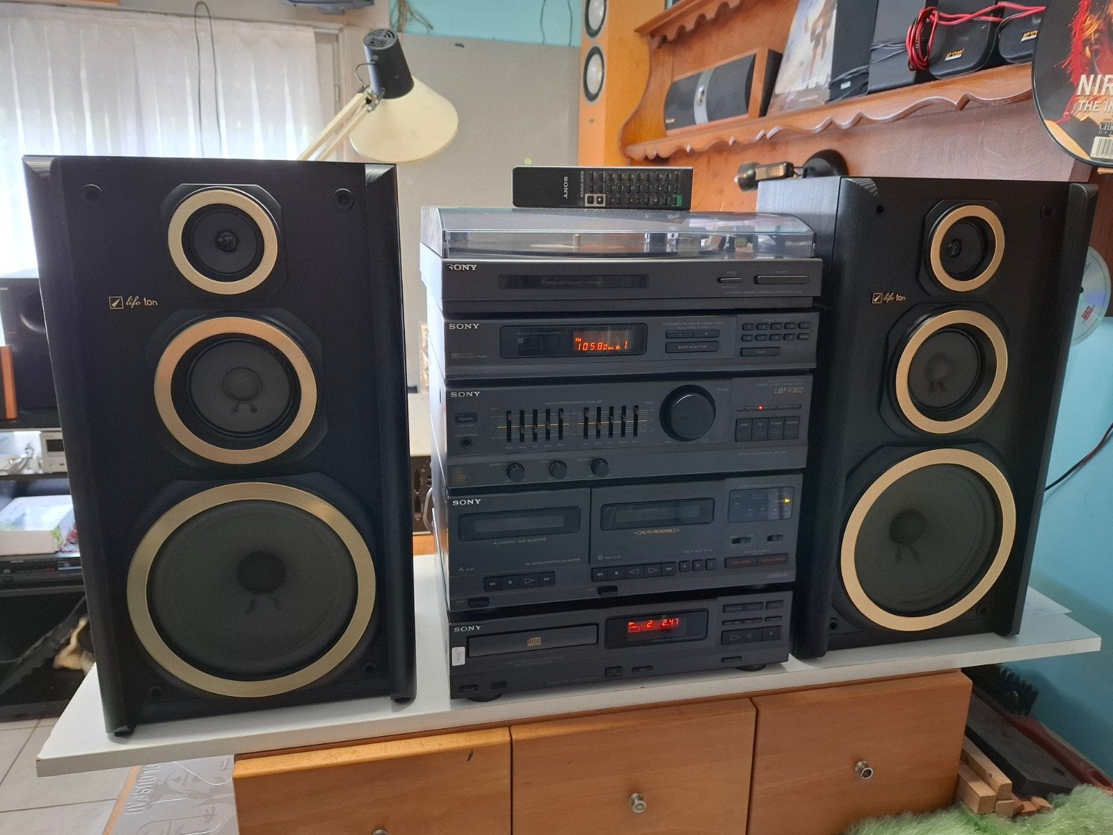 prachtige stereo set Sony met platenspeler koopje, TV, Hi-fi & Vidéo, Enlèvement, Sony