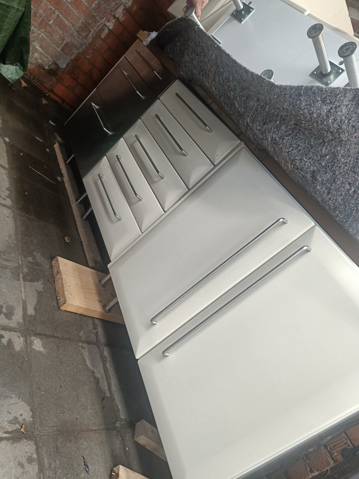 Gebruikte keuken, Huis en Inrichting, Ophalen, Gebruikt, Crème, Hout