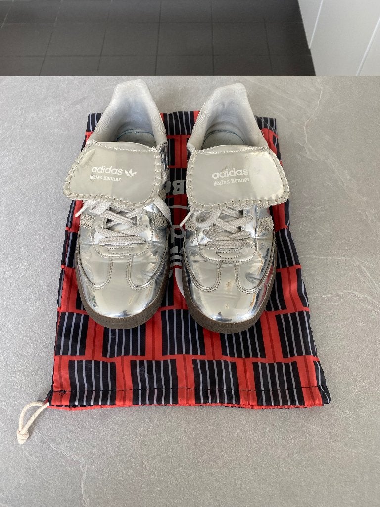 Baskets métalliques argentées Wales Bonner x Adidas, Wales bonner, Enlèvement ou Envoi, Autres couleurs, Porté