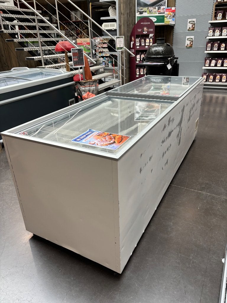 Diepvrieskist vitrine, Elektronische apparatuur, Vriezers en Diepvrieskisten, Ophalen, Vrieskist, Gebruikt, Vrijstaand