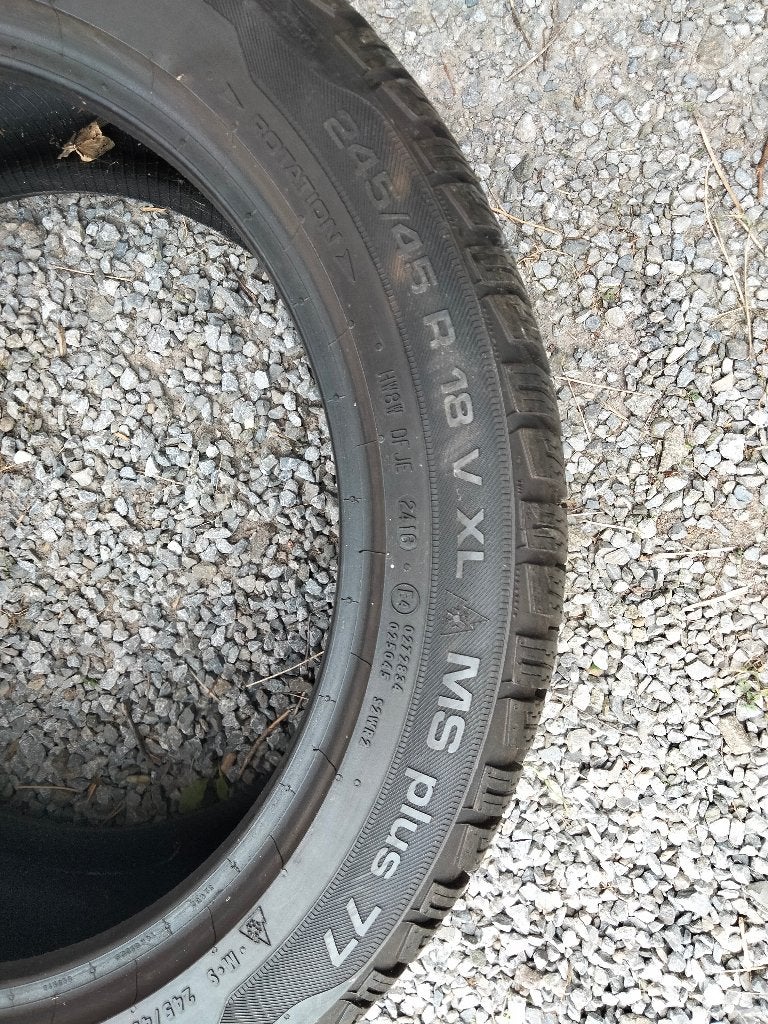 4 Uniroyal 245/45 R18 winterbanden, Auto-onderdelen, Ophalen, 18 inch, Winterbanden, Band(en)