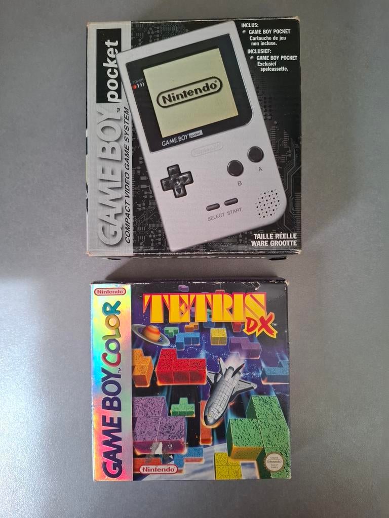 Nintendo Game Boy Pocket + Tetris DX CIB (Complete In Box), Games en Spelcomputers, Spelcomputers | Nintendo Game Boy, Game Boy Pocket