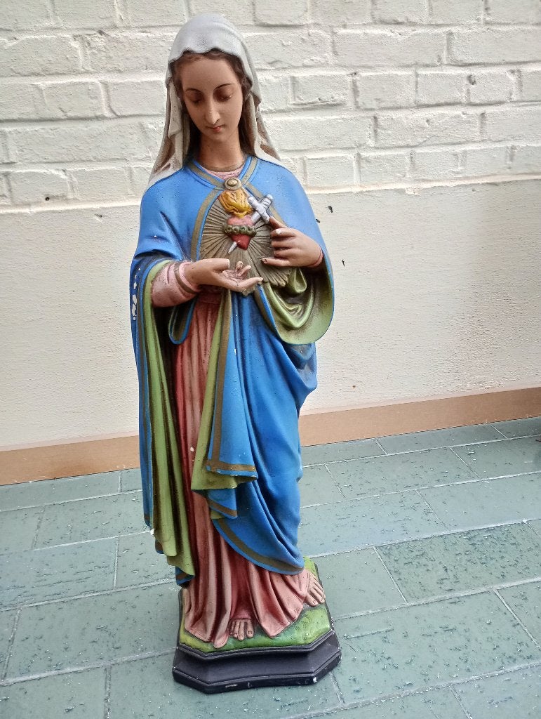 porselein?of plaaster  mariabeeld hart, Ophalen