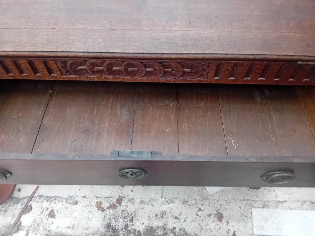 Bureau, Vintage, Utilisé, Bois, Secrétaire