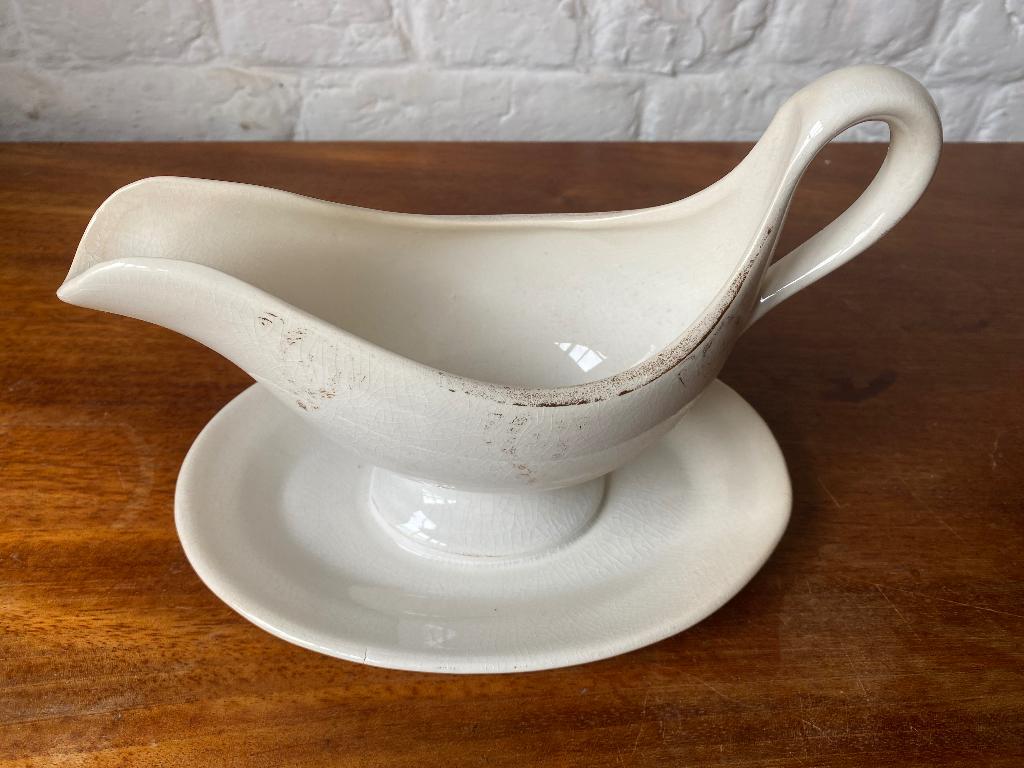 Saucière très ancienne :porcelaine de NIMY, Antiquités & Art, Enlèvement ou Envoi