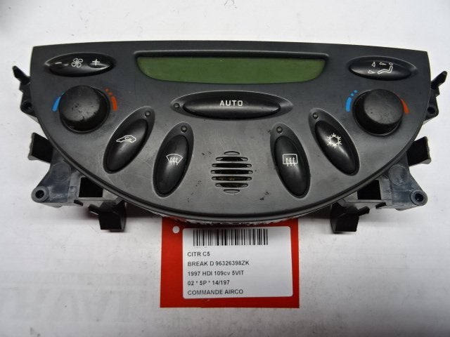 PANNEAU DE COMMANDE CLIMATISATION Citroën C5 I Break (DE), Citroën, Mevr. I. Hauben, Utilisé, Rue de l'Espoir 34 34
4030  GRIVEGNÉE, BE