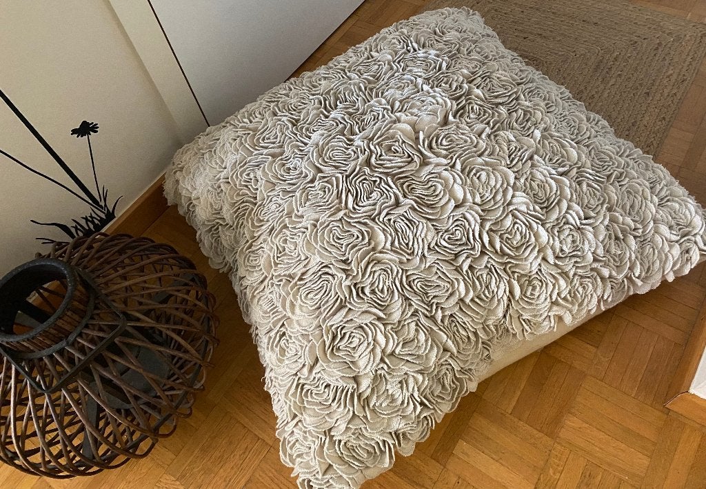 Groot zitkussen 90 x 90, Ophalen, Zo goed als nieuw, Beige