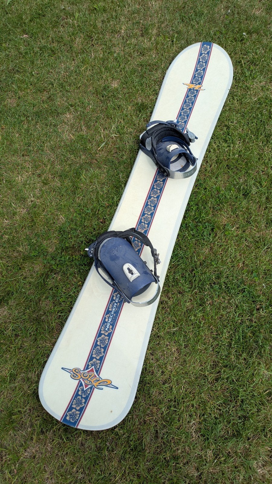 Nidecker snowboard 163 cm + originele bindingen | Jaren '90, Sport en Fitness, Ophalen, Zo goed als nieuw, Board