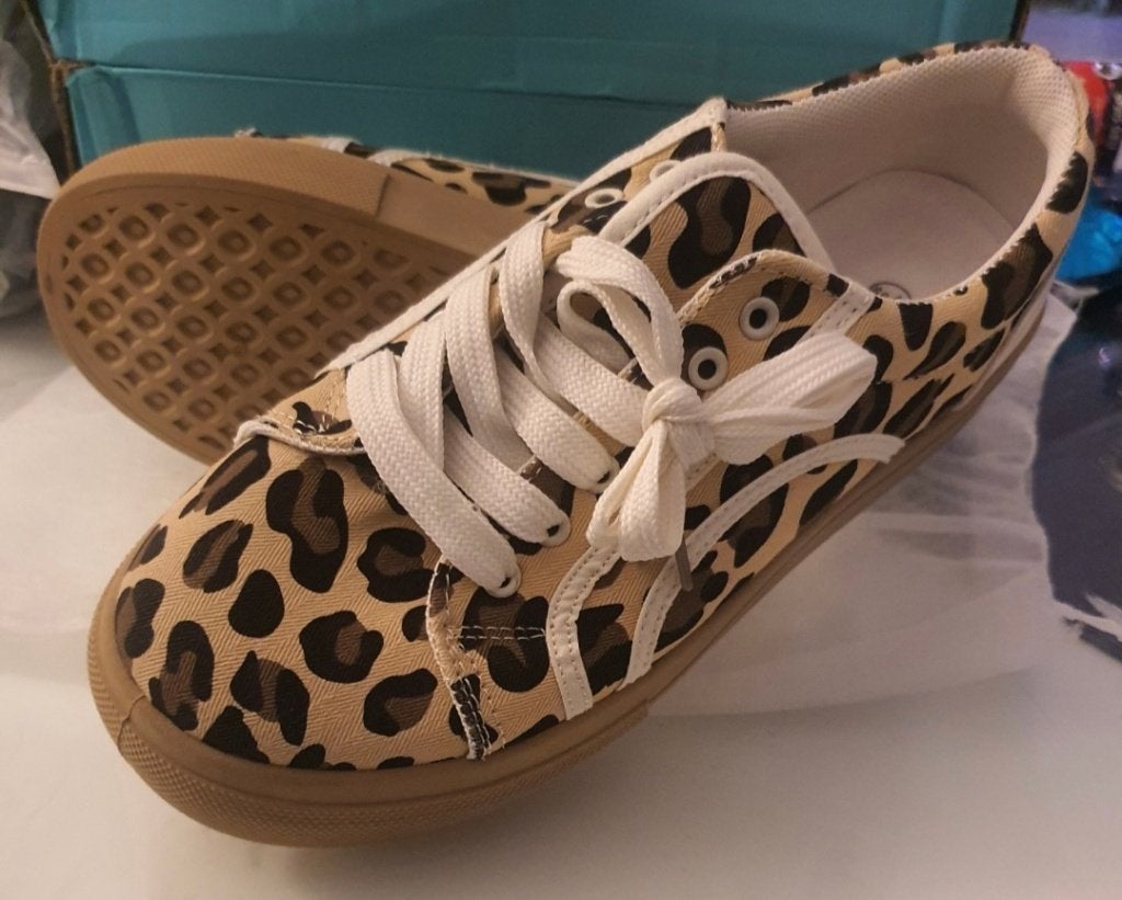 Leuke sneakers met panterprint – Maat: 38/39, Overige kleuren, Nieuw, Ophalen of Verzenden, Sneakers