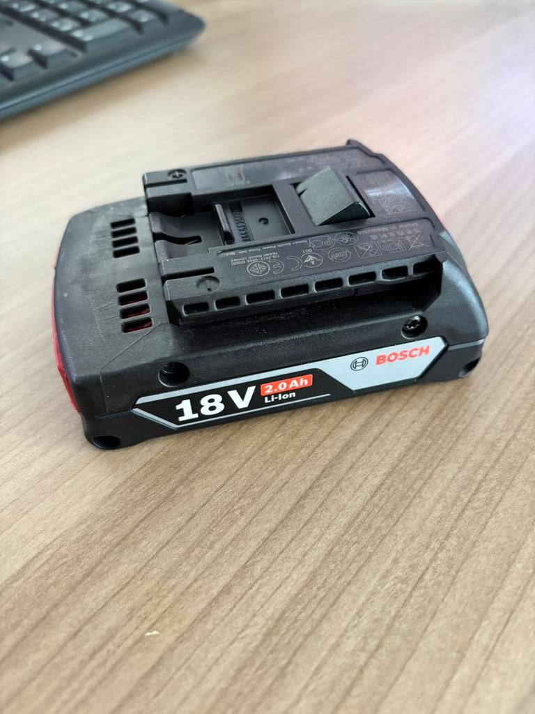 Bosch Blauw GBA 18 V Li-Ion 2.0Ah, Doe-het-zelf en Bouw, Ophalen of Verzenden, Zo goed als nieuw