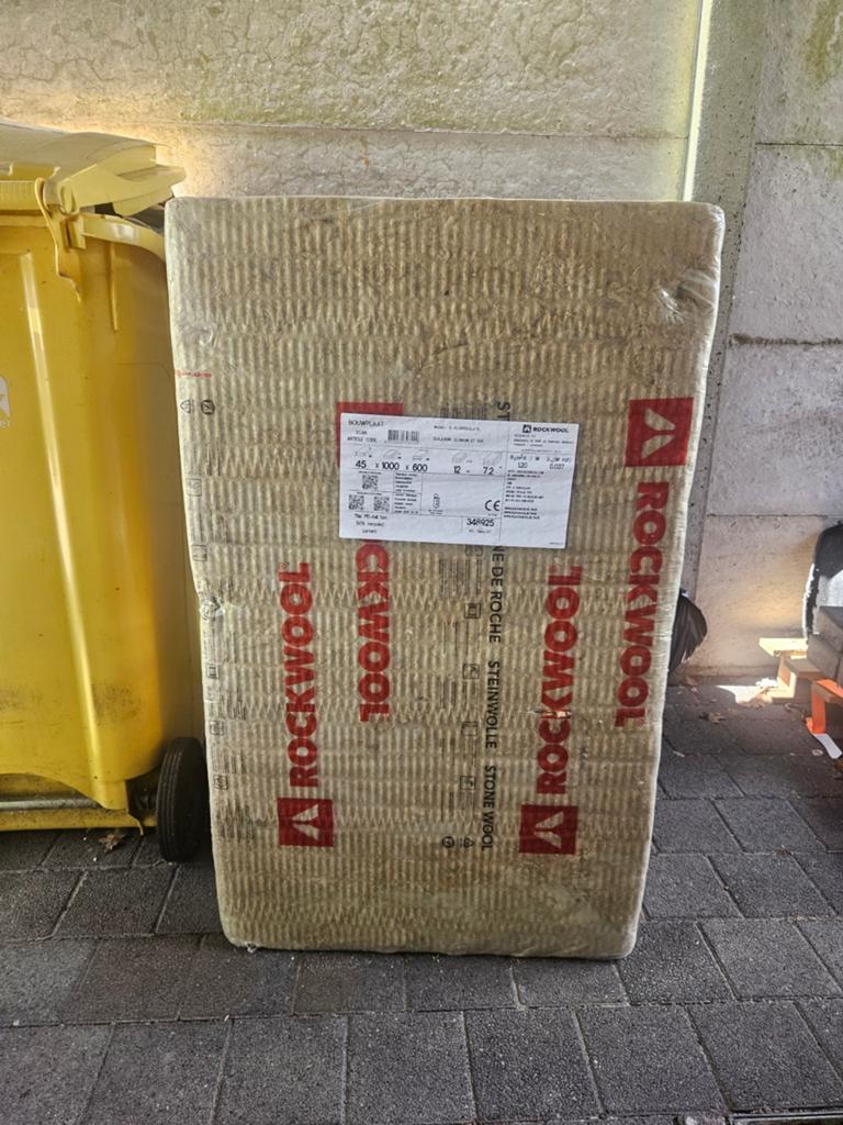 Rockwool 45x1000x600 12pcs, Doe-het-zelf en Bouw, Ophalen, Muurisolatie, Nieuw, 5 tot 10 m²