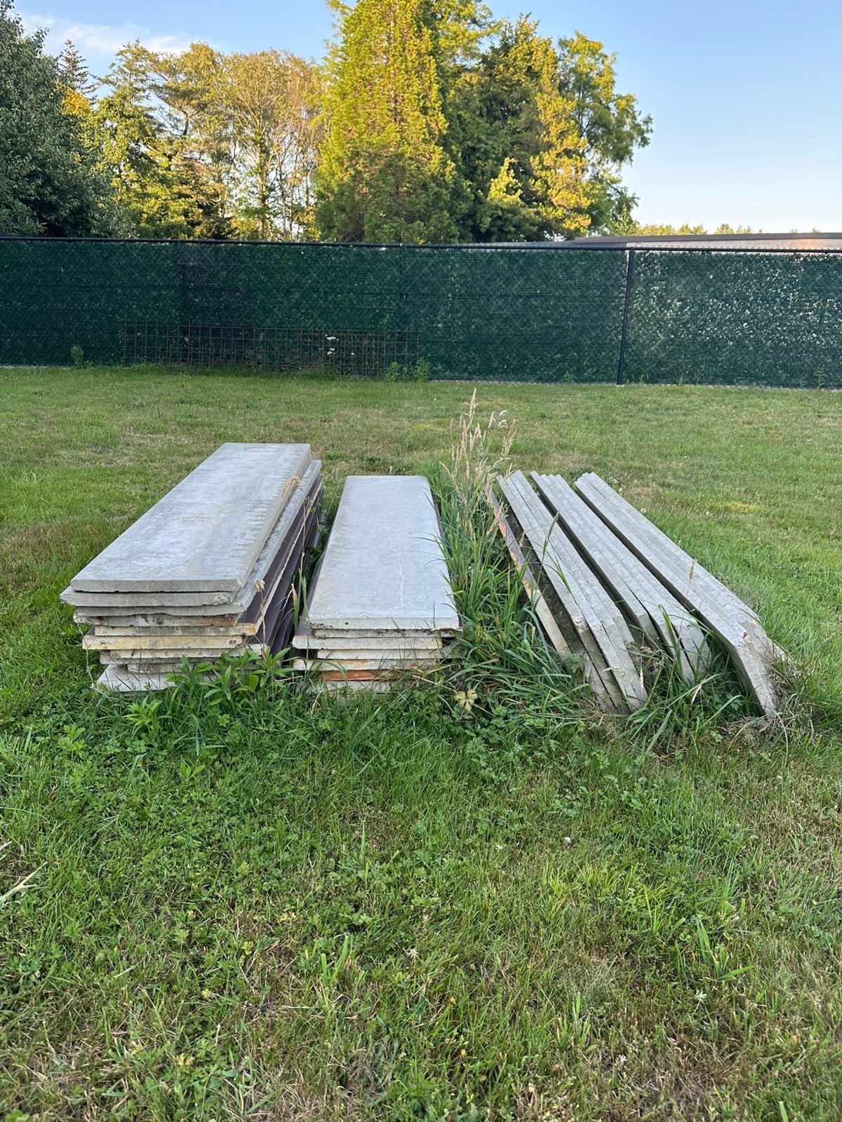 Betonnen plaatjes voor omheining of schutting, Tuin en Terras, Ophalen, Overige materialen, Gebruikt, Minder dan 3 meter
