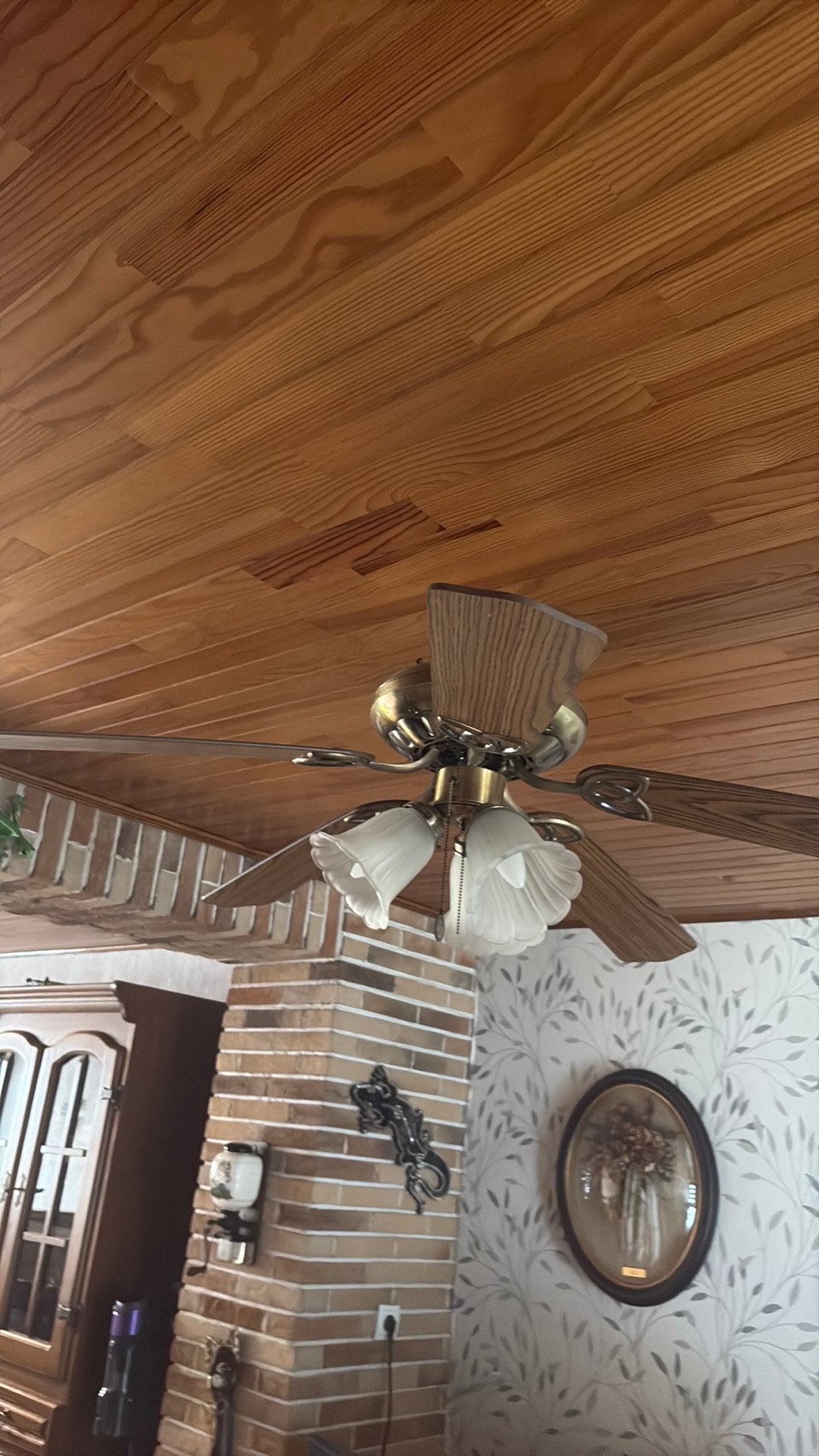 Lampe plafonnier ventilateur, Huis en Inrichting, Ophalen, Gebruikt, Vintage, Overige materialen