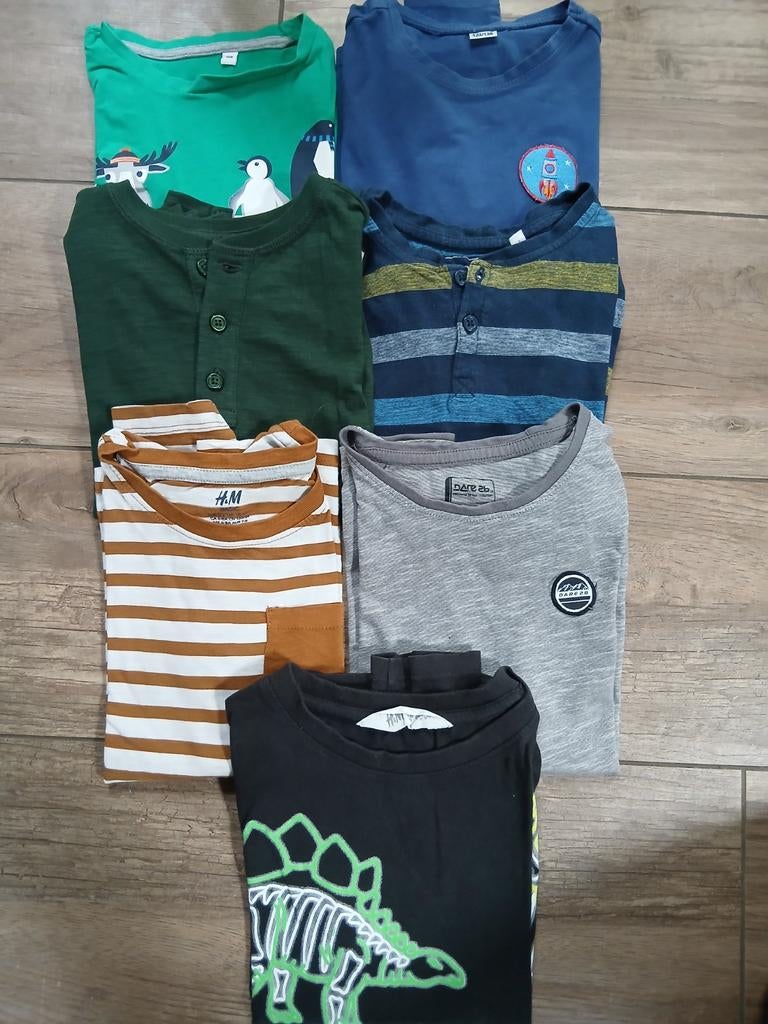 9 longsleeves 122, Ophalen, Gebruikt, Jongen, Shirt of Longsleeve