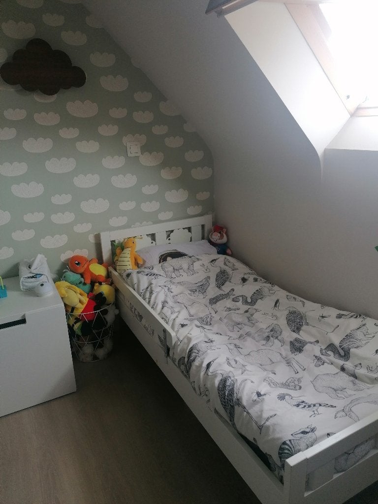 IKEA Kritter peuter bed, 70 à 85 cm, Sommier à lattes, Enlèvement, Utilisé