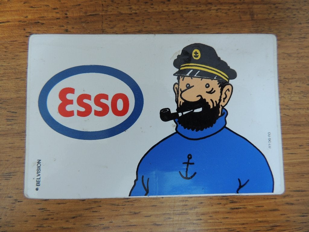 Esso Captain Haddock tin tin kuifje sticker, Enlèvement ou Envoi, Comme neuf