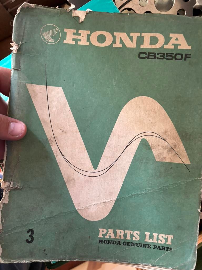 Partsmanual Honda CB350 Four 1972-, Motoren, Ophalen of Verzenden, Honda