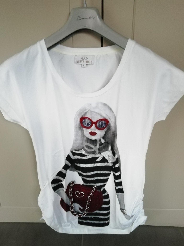Zeer tof stijlvol T-shirt dames, Very Simple, NIEUW, Kleding | Dames, Wit, Maat 42/44 (L), Nieuw, Very Simple