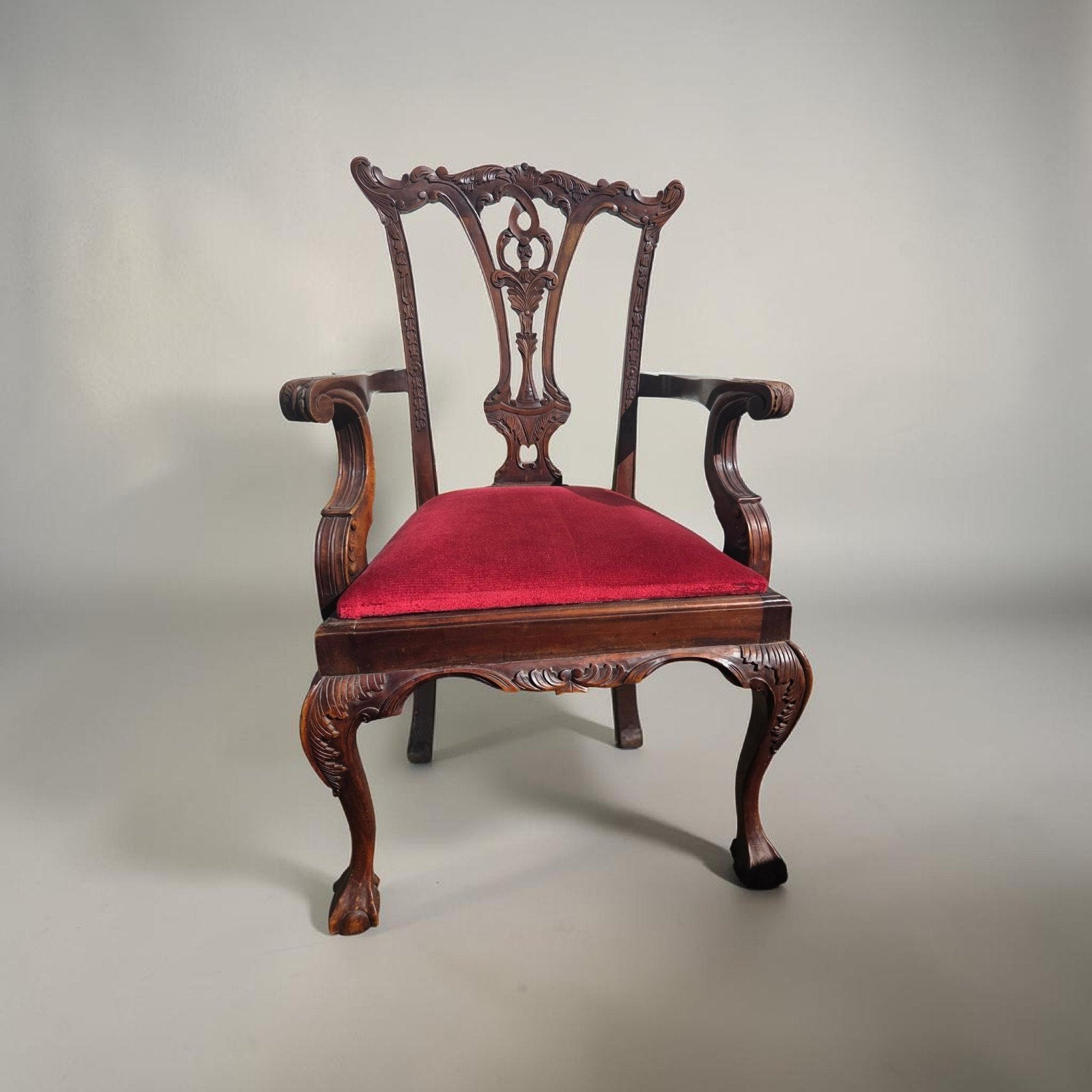 Prachtige mahoniehouten Chippendale eetkamerstoel, Antiek en Kunst, Ophalen of Verzenden