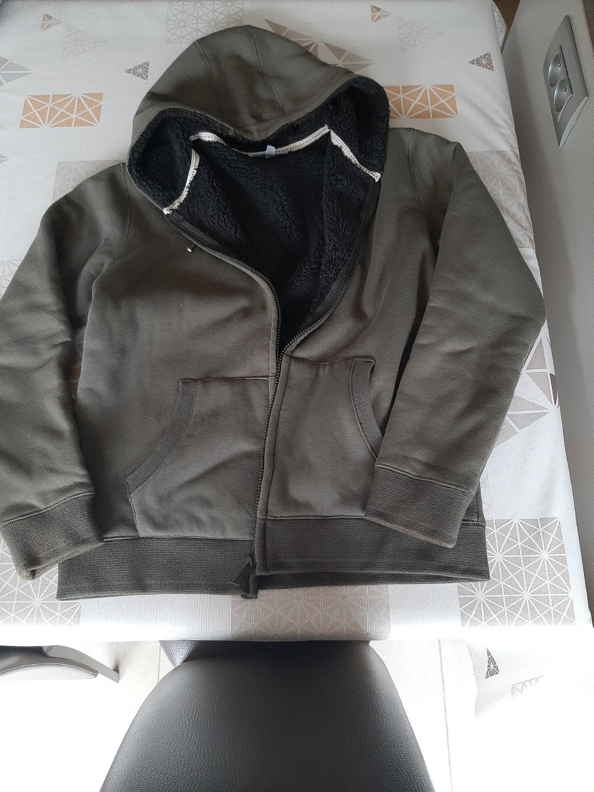 hoodie met rits, Enlèvement, Vert
