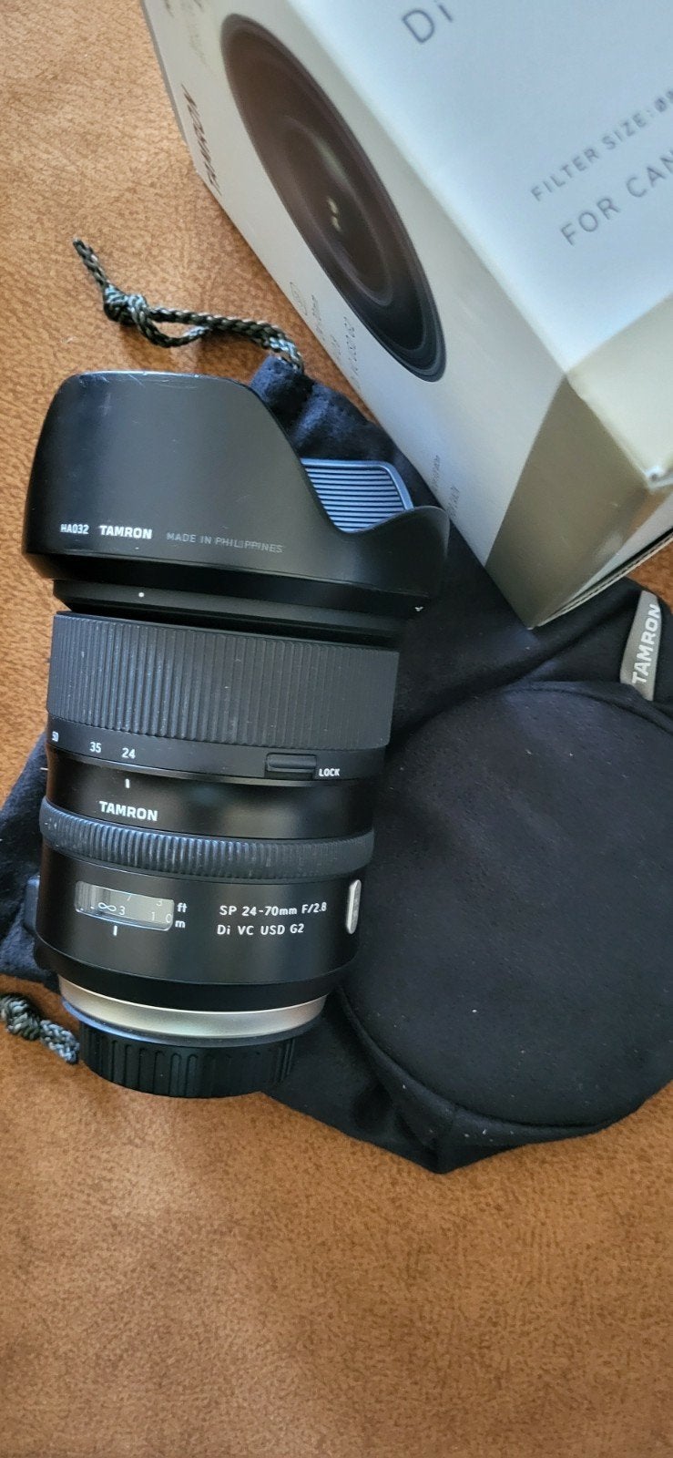 Tamron SP 24-70mm f/2.8 Di VC USD G2 voor Canon, Beschermhoes/tas, Canon, Ophalen of Verzenden, Zo goed als nieuw