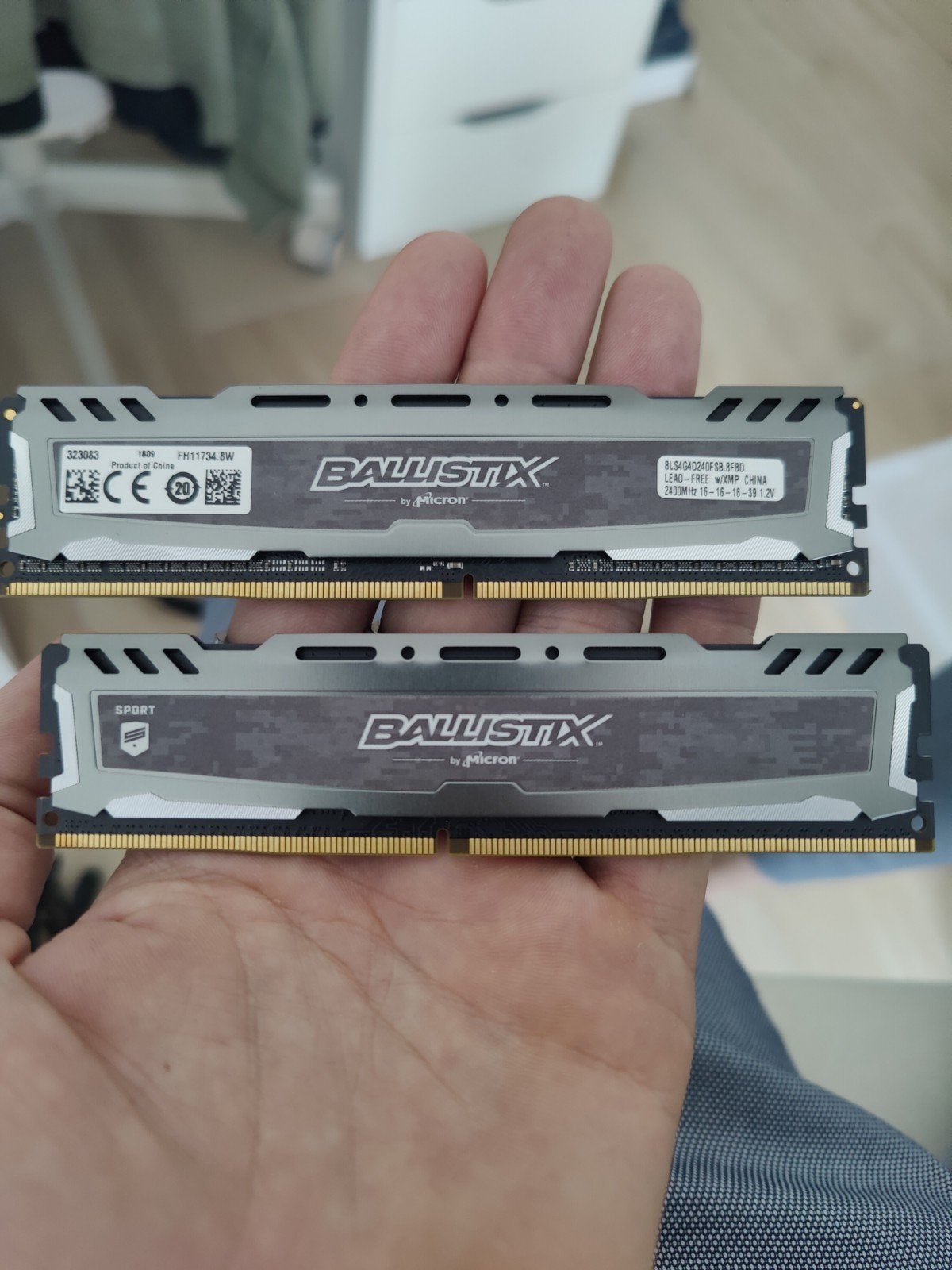 Ballistics RAM 2x4GB ddr4 2600Mhz, Computers en Software, RAM geheugen, Ophalen of Verzenden, DDR4