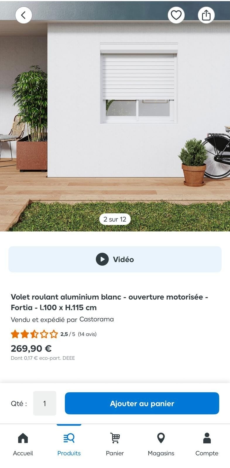 Volet roulant aluminium motorisé Fortia – Neuf, Bricolage & Construction, Volets, Enlèvement, Blanc