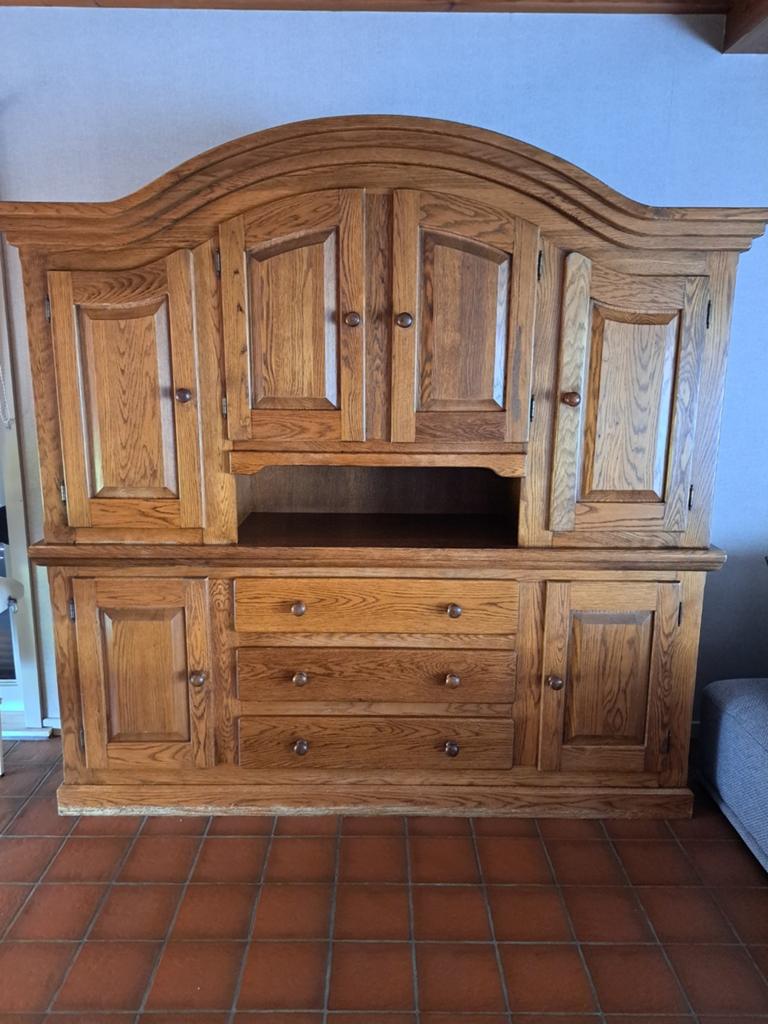 Kast, Huis en Inrichting, Kasten | Wandmeubels, Ophalen, Gebruikt, 200 cm of meer, Eikenhout