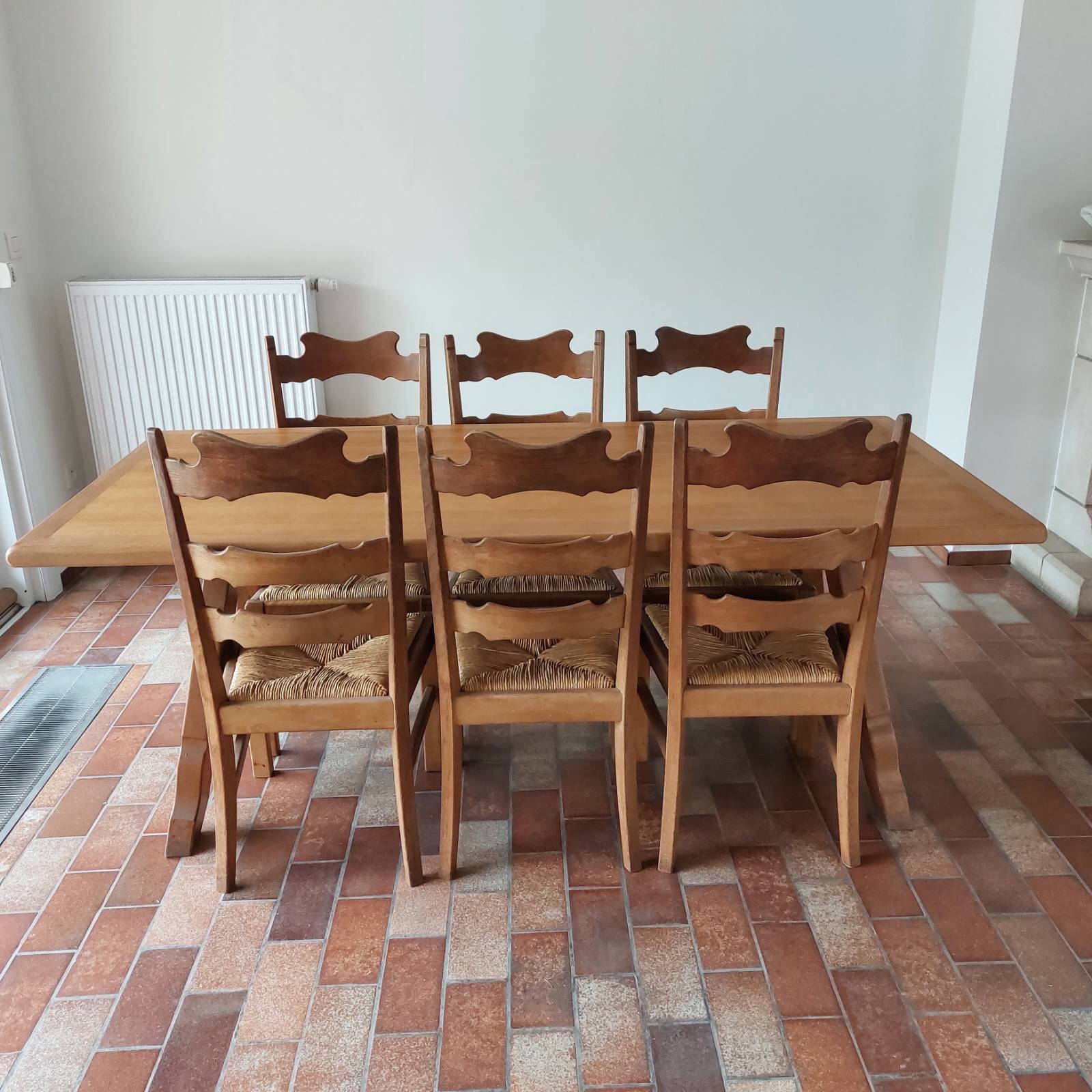 Volledig eikenhouten eetkamer als nieuw