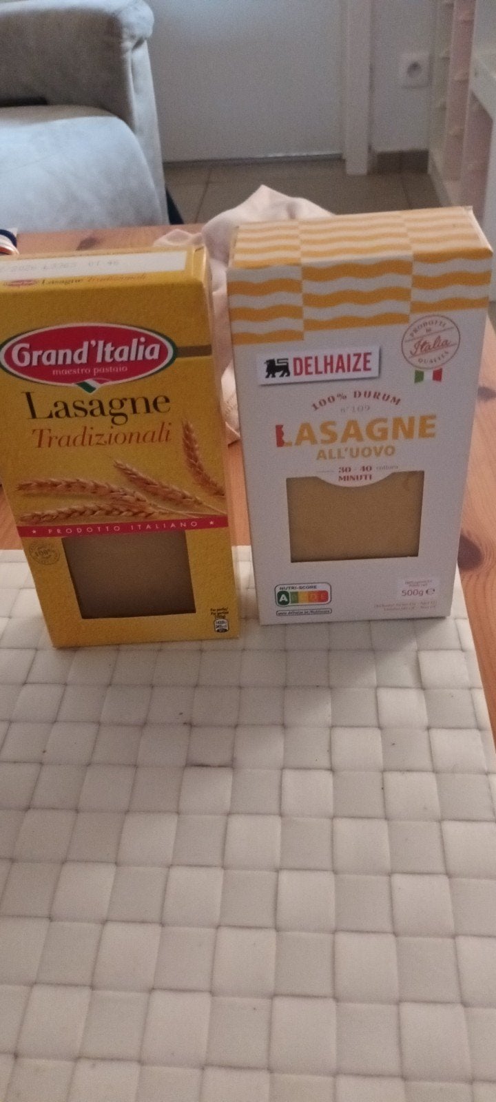 lasagnebladen, Diversen, Ophalen