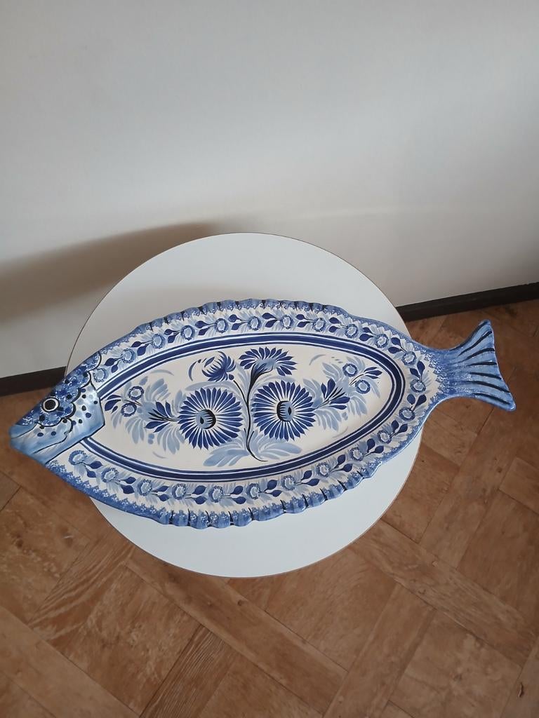 Henriot Quimper gigantische aardewerken visschaal - met de h, Antiek en Kunst, Ophalen of Verzenden